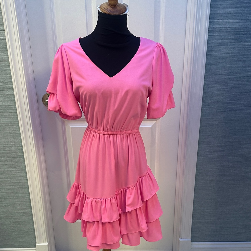 Lilly Pulitzer Pink Ruffle Mini Dress